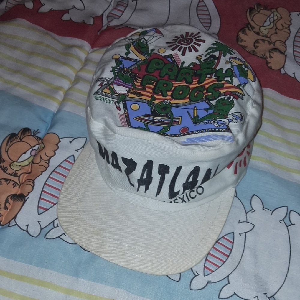 Vintage 90's,Colorful,Mazatlan,Mexico,Party Frogs,Cap